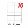 Etichete autoadezive 105 x33.8 mm 16/A4, 100 coli/top Creatix