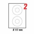 Etichete autoadezive cercuri cu diametru de 117mm 2/A4, 100 coli/top Creatix