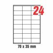 Etichete autoadezive 70 x36 mm 24/A4, 100 coli/top Creatix
