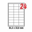 Etichete autoadezive 64.3 x33.8 mm 24/A4, 100 coli/top Creatix