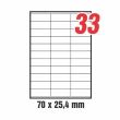 Etichete autoadezive 70 x25.4 mm 33/A4, 100 coli/top Creatix