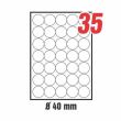 Etichete autoadezive cercuri cu diametru de 40 mm 35/A4,o 100 coli/top Creatix
