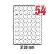 Etichete autoadezive cercuri cu diametru de 30 mm 54/A4, 100 coli/top Creatix