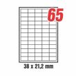 Etichete autoadezive 38 x21.2 mm 65/A4, 100 coli/top Creatix