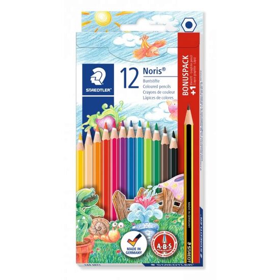 Creioane Color 12 culori + Creion grafit NORIS HB