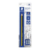 Creion Noris Jumbo cu radiera si ascutitoare ST-119-S1-BK
