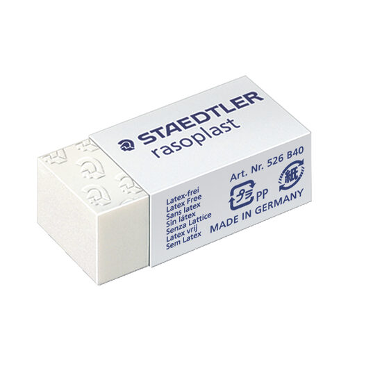 Radiera creion Rasoplast 33x16x13 mm alba ST-526-B40