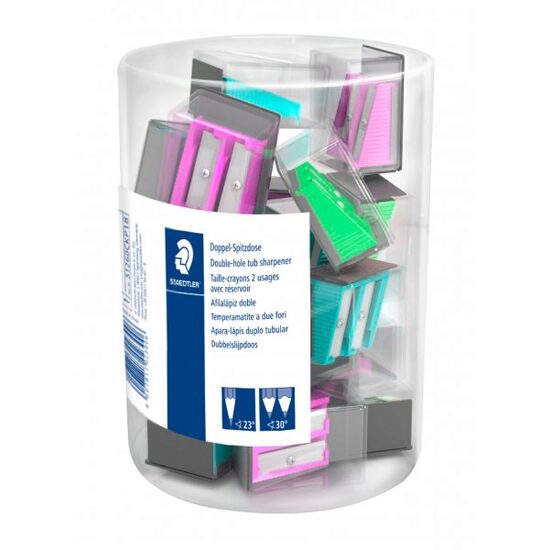 Ascutitoare plastic dubla color R/A/V