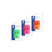 Ascutitoare dubla cu container neon color 