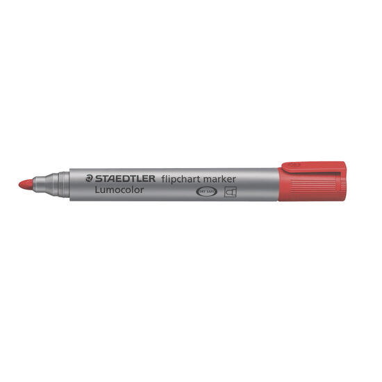 Marker flipchart Lumocolor varf rotund 2 mm rosu
