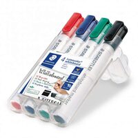 Set marker whiteboard Lumocolor varf tesit 2mm 4 culori/set