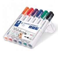 Set marker whiteboard Lumocolor varf rotund 2mm 6 culori/set