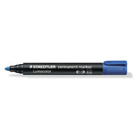 Marker permanent Lumocolor varf rotund  2 mm albastru