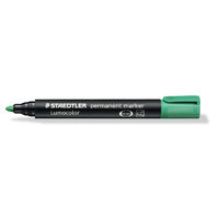 Marker permanent Lumocolor varf rotund  2 mm verde