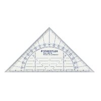 Echer plastic cu raportor 16 cm unghi 45 