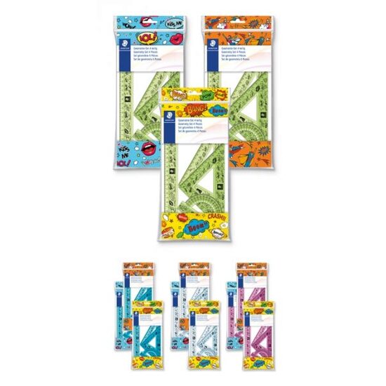 Set geometrie - raportor,rigla 30 cm, 2 echere