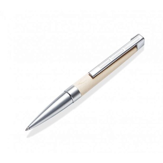 Pix cu mecanism cu rasucire, corp metal + lemn artar , varf B, mina negru