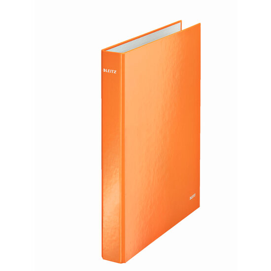 Caiet mecanic LEITZ Wow, mecanism 2DR, inel 25mm, carton laminat - portocaliu metalizat