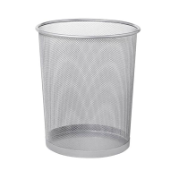 Cos metalic pentru birou, 15 l, argintiu