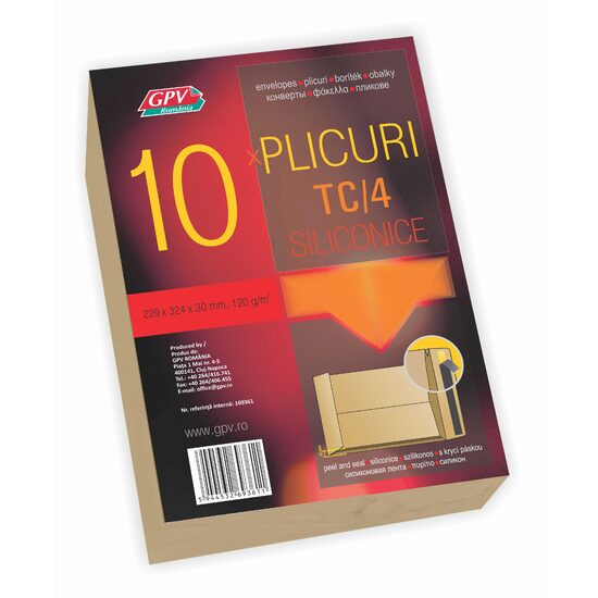 C4, 10 plicuri, siliconic, kraft, 120 g/mp
