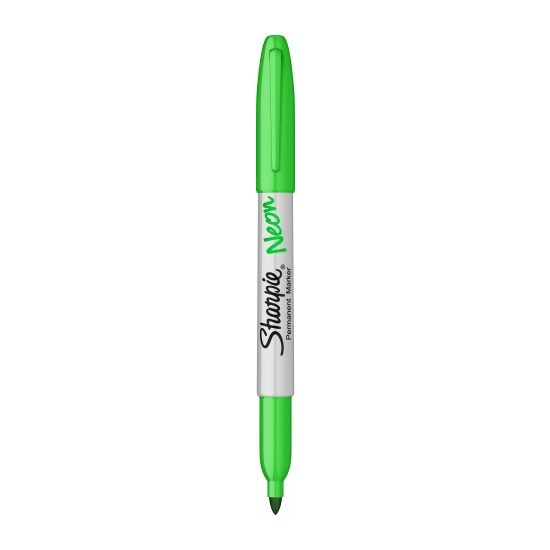 Neon Green Marker Permanent Sharpie