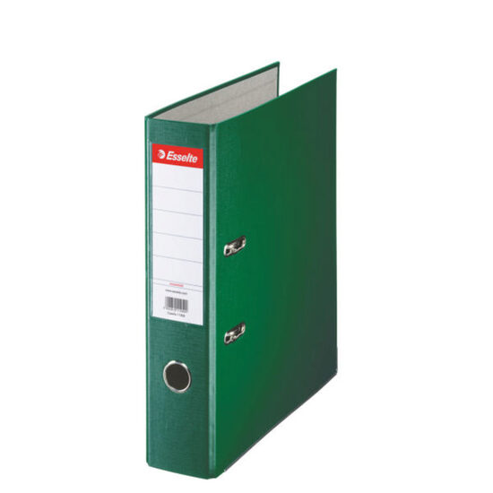 Biblioraft ESSELTE Economy, A4, plastifiat PP, margine metalica, 75 mm - verde