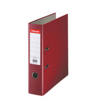 Biblioraft ESSELTE Economy, A4, plastifiat PP, margine metalica, 75 mm - visiniu