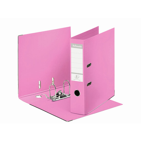 Biblioraft ESSELTE No. 1 Power, A4, plastifiat PP/PP, margine metalica, 75 mm - violet