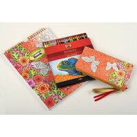 Set coloriaj antistres: carte+24 cr.col+penar