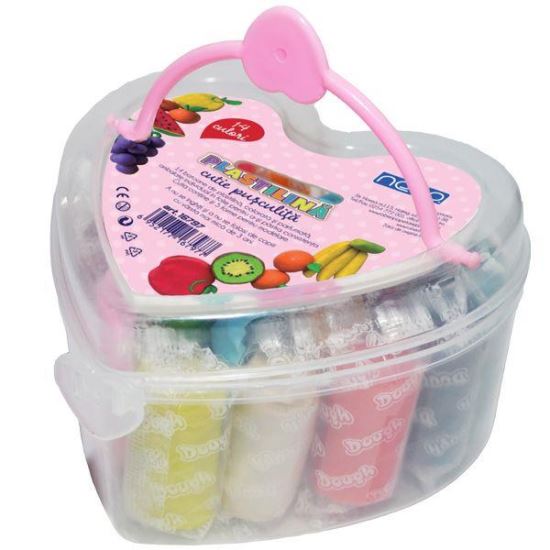 Plastelina Inimioara cu 14 culori si 5 accesorii pentru modelaj