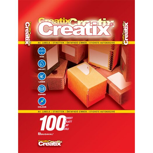 Etichete autoadezive cercuri cu diametru de 60 mm 12/A4, 100 coli/top Creatix