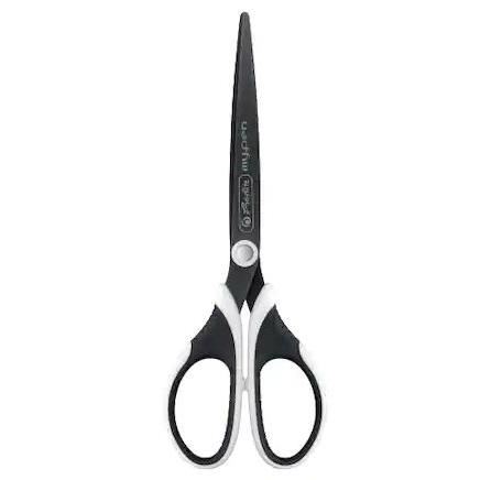 Foarfeca Herlitz, My.Pen stangaci varf ascutit 18 cm alb/negru