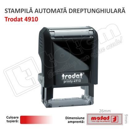 Stampila Trodat Printy 4910 tusat rosu