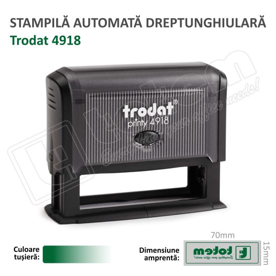 Stampila Trodat Printy 4918 tusat verde