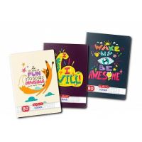 Caiet A4 80 file patratele, motiv Quotes