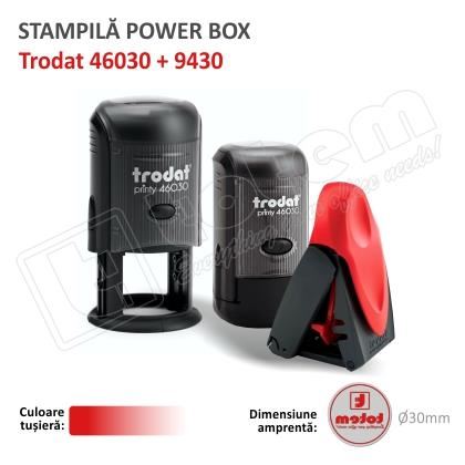 Power Box Trodat 46030 Automata+9430 de buzunar tusat rosu