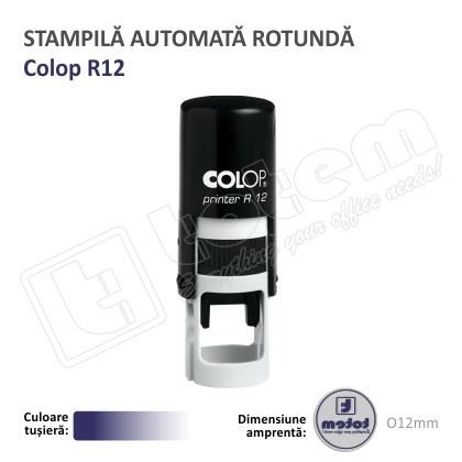 Stampila Rotunda Colop R12 Diametru 12 mm tusat albastru