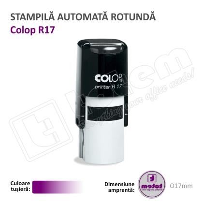 Stampila Rotunda Colop R17 Diametru 17 mm tusat mov