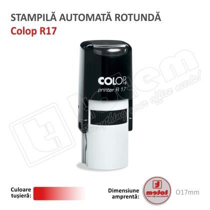 Stampila Rotunda Colop R17 Diametru 17 mm tusat rosu