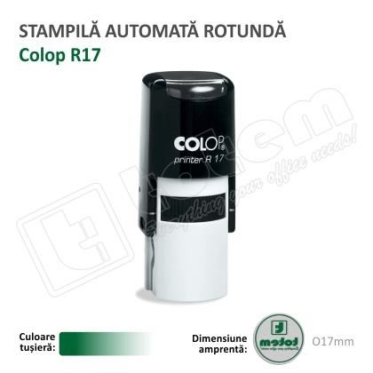 Stampila Rotunda Colop R17 Diametru 17 mm tusat verde