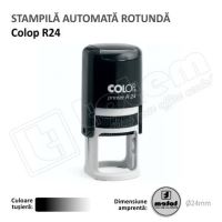 Stampila Rotunda Colop R24 Diametru 24 mm tusat negru