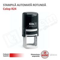Stampila Rotunda Colop R24 Diametru 24 mm tusat rosu