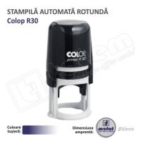 Stampila Rotunda Colop R30 Diametru 30 mm tusat albastru