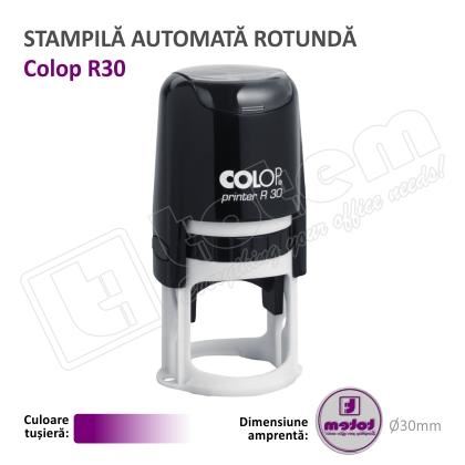 Stampila Rotunda Colop R30 Diametru 30 mm tusat mov