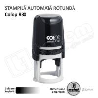 Stampila Rotunda Colop R30 Diametru 30 mm tusat negru