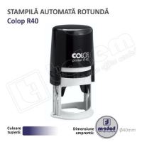 Stampila Rotunda Colop R40 Diametru 40 mm tusat albastru