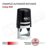 Stampila Rotunda Colop R40 Diametru 40 mm tusat rosu