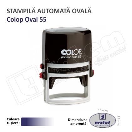 Stampila Ovala Colop Printer 55 Dimensiune: 55 x 35 mm tusat albastru