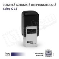 Stampila Patrata Colop Q12 Dimensiune 12 x 12 mm tusat albastru