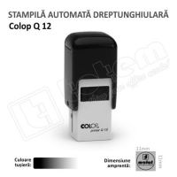 Stampila Patrata Colop Q12 Dimensiune 12 x 12 mm tusat negru